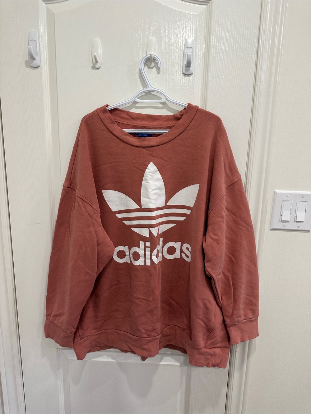 adidas Trefoil Crewneck Sweatshirt - Dusty Rose with White Logo